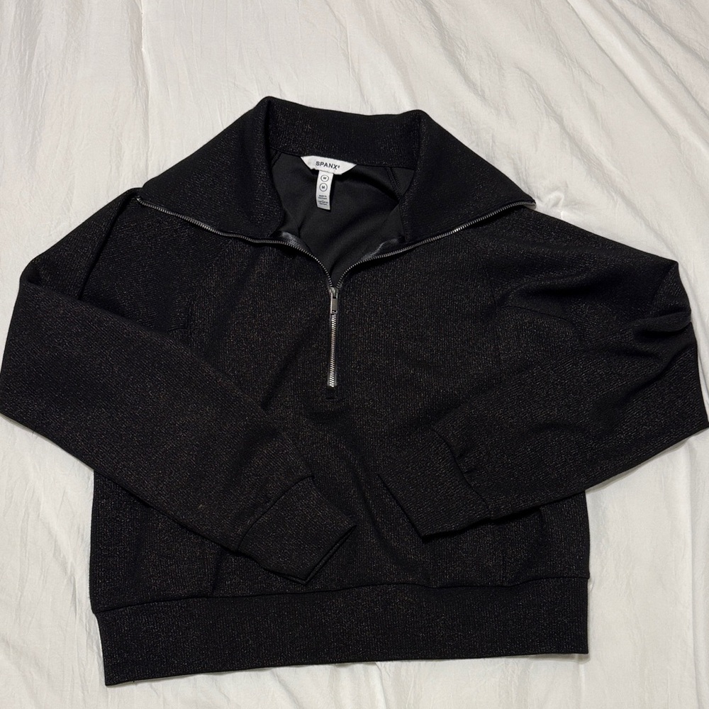 SPANX AirEssentials half zip with shimmer